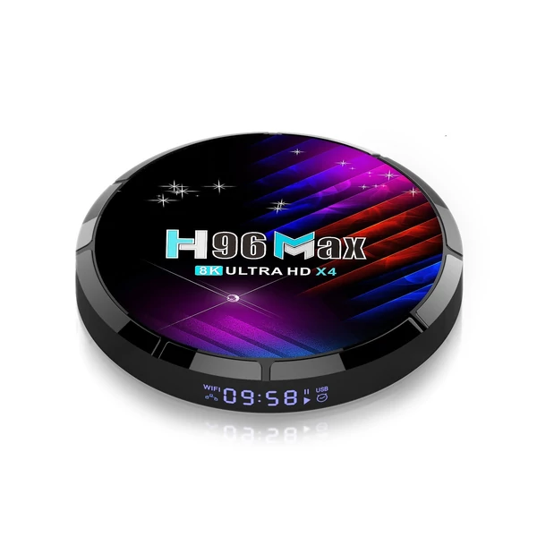 H96 Max X4 Android 11.0 Smart TV Box UHD 4K médialejátszó Amlogic S905X4 2.4G/5G WiFi AV1 H.265 VP9 dekódolás távirányítóval - 16GB