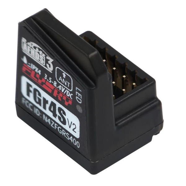 Flysky FGR4S V2 vevő AFHDS 3 Beépített egyantennás kétirányú PWM /PPM / IBUS kimeneti vevő Flysky NB4 PL18 RC adóhoz