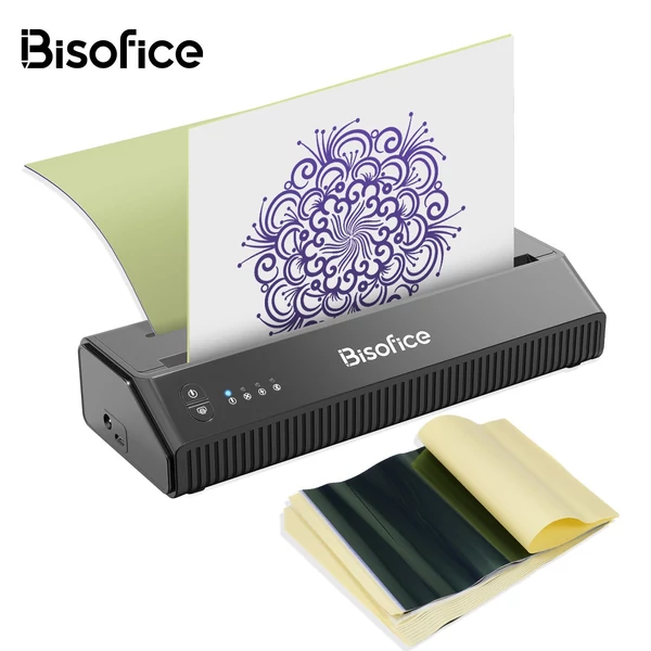 Bisofice BT+USB hőtetováló transzfer, stencilnyomtató 10 transzferpapírral, APP vezérlés
