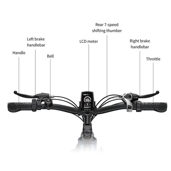 ENGWE P26 26 * 1,95 hüvelykes 250 W-os elektromos kerékpár 100 km-es hatótáv 36 V 17 AH lítium akkumulátor - Szürke