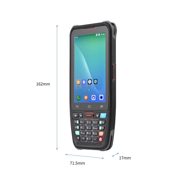 Kézi POS Android 10.0 PDA-terminál töltőaljzattal 1D/2D/QR vonalkódolvasó 3GB+32GB 800W HD hátsó kamera