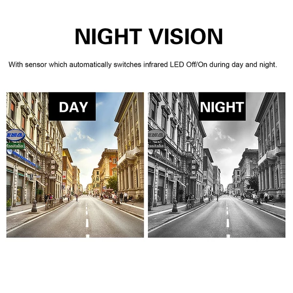 Infravörös 12 db LED megvilágító éjjellátó széles látószögű, nagy hatótávolságú kültéri vízálló CCTV biztonsági kamerához - Fekete