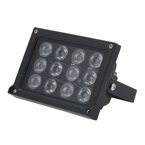 Infravörös 12 db LED megvilágító éjjellátó széles látószögű, nagy hatótávolságú kültéri vízálló CCTV biztonsági kamerához - Fekete
