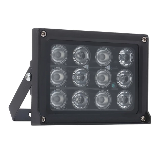 Infravörös 12 db LED megvilágító éjjellátó széles látószögű, nagy hatótávolságú kültéri vízálló CCTV biztonsági kamerához - Fekete