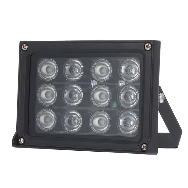 Infravörös 12 db LED megvilágító éjjellátó széles látószögű, nagy hatótávolságú kültéri vízálló CCTV biztonsági kamerához - Fekete