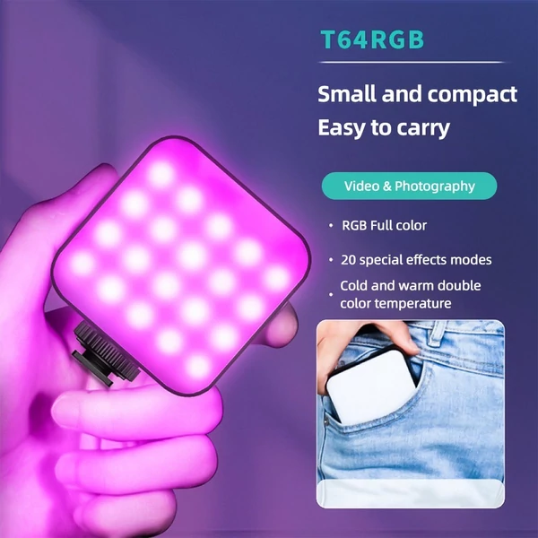 ANDOER T64RGB Mini Video Led RGB fényképező lámpa