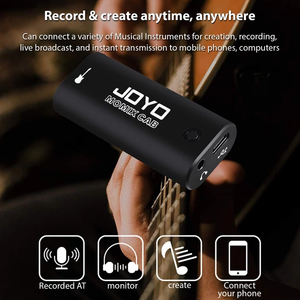JOYO gitár audio interfész hordozható mini rögzítő hangkártya könnyű, Type-C és konverziós adapterrel