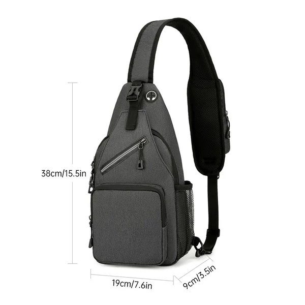 Sling Bag Crossbody Fanny Packs válltáska túrázáshoz - Fekete