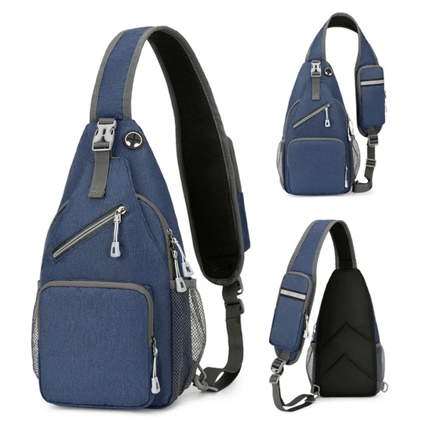 Sling Bag Crossbody Fanny Packs válltáska túrázáshoz - Sötét kék