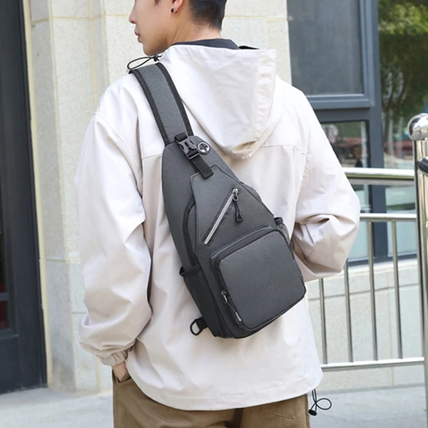 Sling Bag Crossbody Fanny Packs válltáska túrázáshoz - Sötét szürke