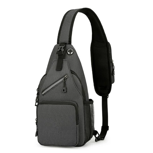 Sling Bag Crossbody Fanny Packs válltáska túrázáshoz - Sötét szürke