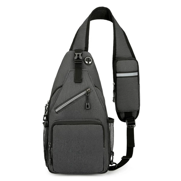 Sling Bag Crossbody Fanny Packs válltáska túrázáshoz - Sötét szürke