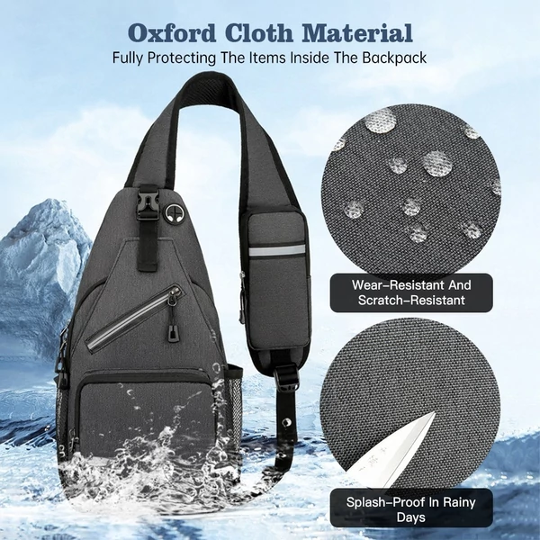 Sling Bag Crossbody Fanny Packs válltáska túrázáshoz - Világos szürke