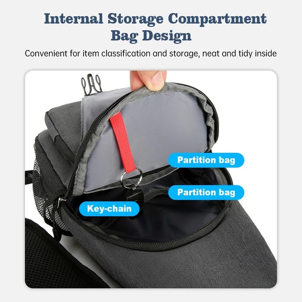 Sling Bag Crossbody Fanny Packs válltáska túrázáshoz - Világos szürke