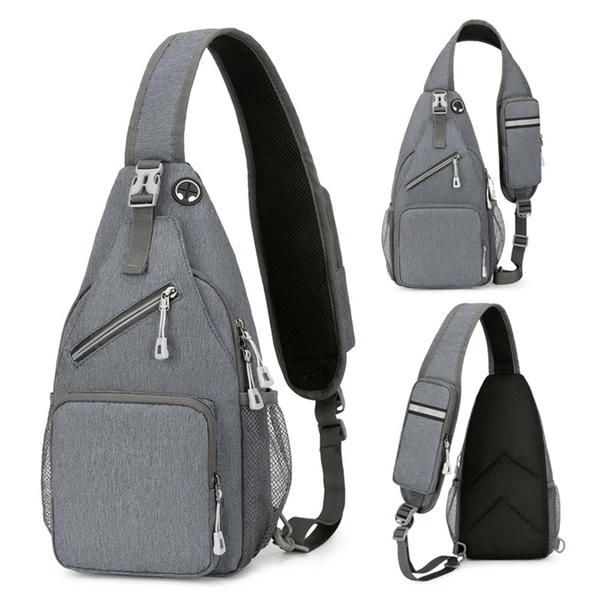 Sling Bag Crossbody Fanny Packs válltáska túrázáshoz - Világos szürke