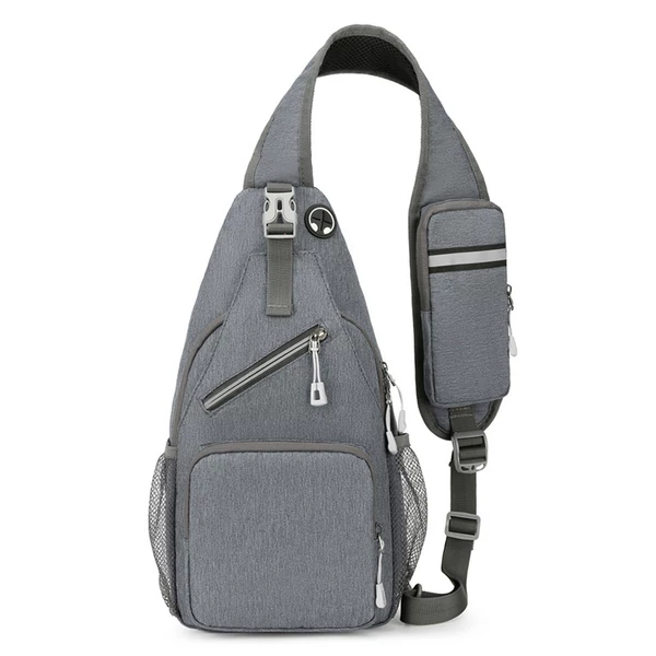 Sling Bag Crossbody Fanny Packs válltáska túrázáshoz - Világos szürke