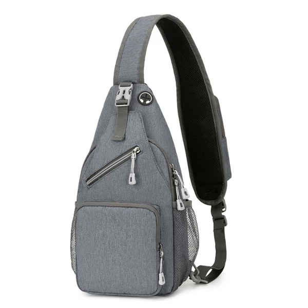 Sling Bag Crossbody Fanny Packs válltáska túrázáshoz - Világos szürke
