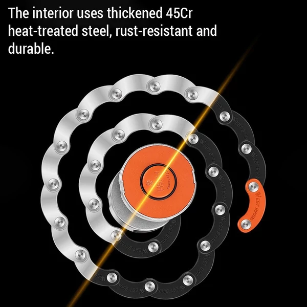 WEST BIKING Cink ötvözet kerékpár jelszavas zár Lopásgátló összecsukható kódzár rögzítő konzollal - Fekete és narancs