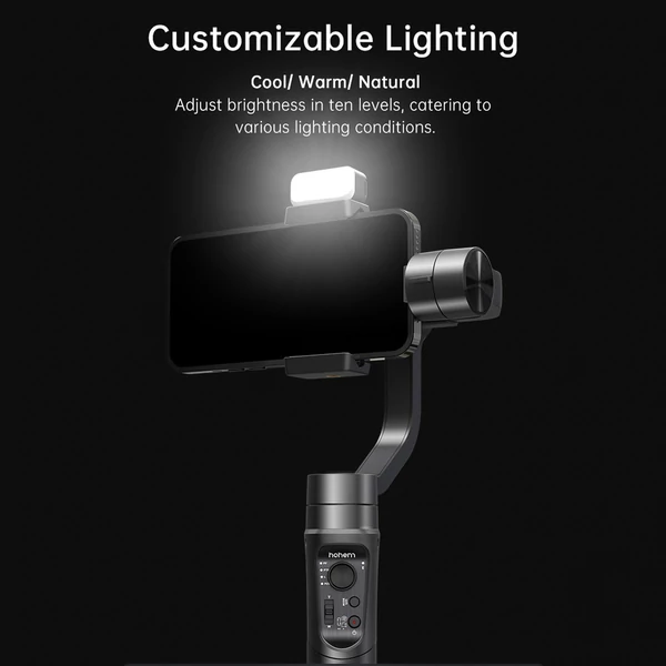 hohem 2024 iSteady Mobile+ 3 tengelyes karmantyú stabilizátor okostelefonhoz (mágneses töltőfénnyel)