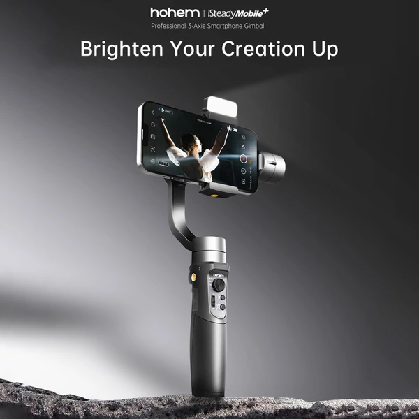 hohem 2024 iSteady Mobile+ 3 tengelyes karmantyú stabilizátor okostelefonhoz (mágneses töltőfénnyel)