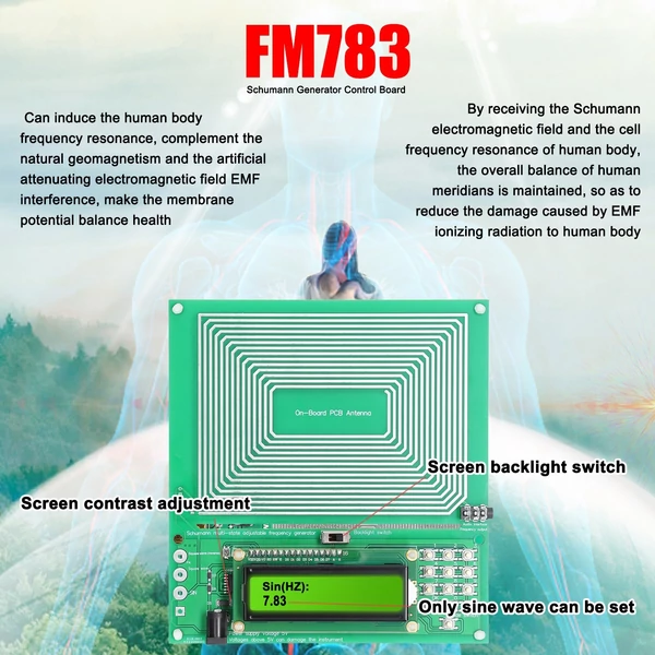 Állítható 0,001 Hz-200 KHz 7,83 Hz Schumann Rezonátor Ultra alacsony frekvenciájú impulzushullám-generátor