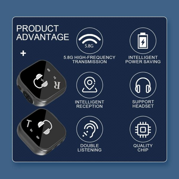 5,8G vezeték nélküli fülhallgató rendszer Vezeték nélküli IEM rendszer adóvevővel