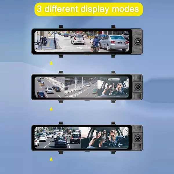 Műszerfali tiszta autós visszapillantó tükör (3 kamera)