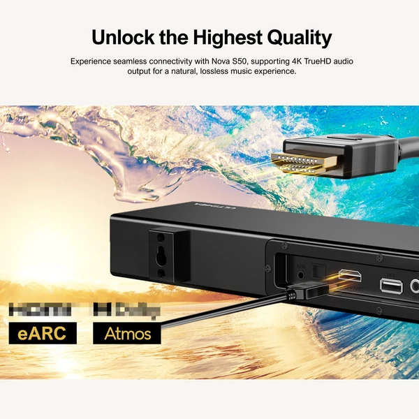 Ultimea Nova S50 Ultra-Slim BT5.3 Soundbar 2.1 csatornás mélynyomó készlet