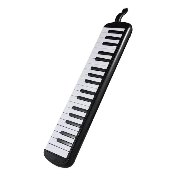 37 billentyűs Melodica hangszer Melodica Air Piano billentyűzet 2 puha fúvócsővel 2 fúvókával - Fekete