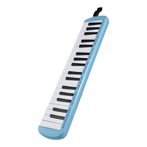 37 billentyűs Melodica hangszer Melodica Air Piano billentyűzet 2 puha fúvócsővel 2 fúvókával - Kék