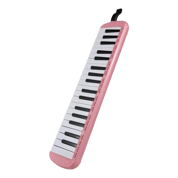 37 billentyűs Melodica hangszer Melodica Air Piano billentyűzet 2 puha fúvócsővel 2 fúvókával - Pink