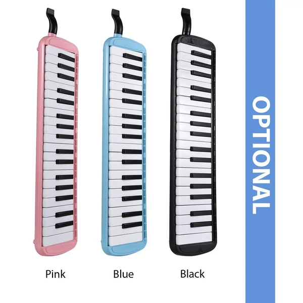 37 billentyűs Melodica hangszer Melodica Air Piano billentyűzet 2 puha fúvócsővel 2 fúvókával - Pink