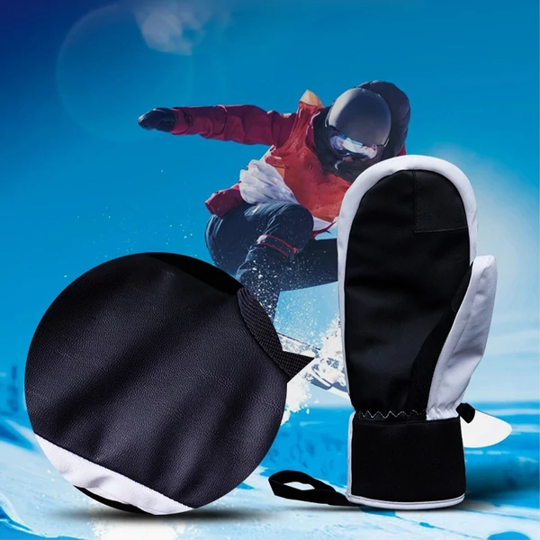 Síkesztyű nőknek és férfiaknak Vízálló érintőképernyő téli snowboardhoz, motoros szánhoz - Szürke, M méret