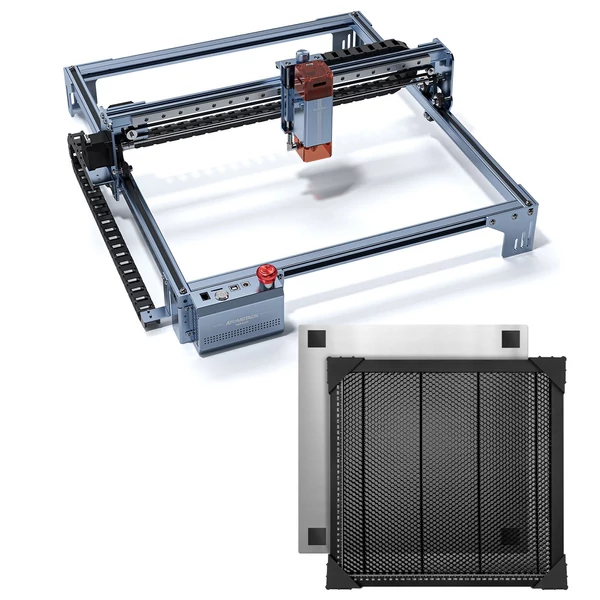 Atomstack Maker A10 V2 10 W lézergravírozó 400x400mm-es lézervágó méhsejt munkaasztallal