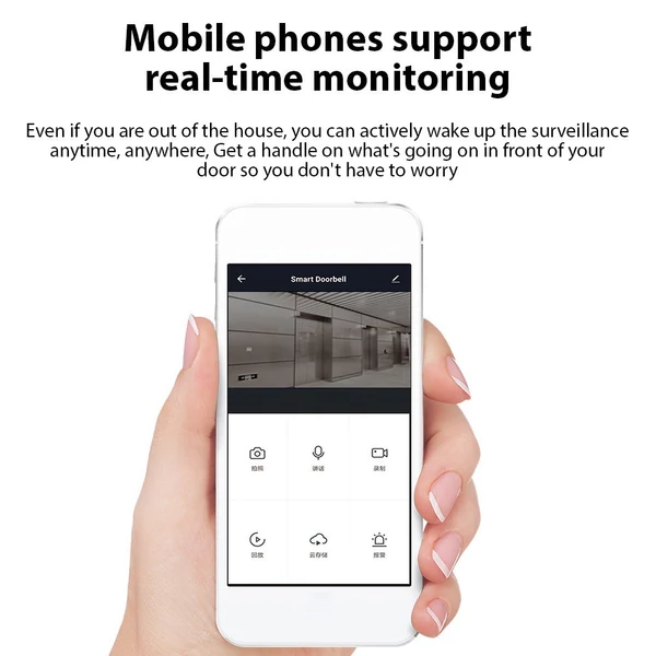 1080P WiFi vezeték nélküli intelligens video csengő hangjelzéssel