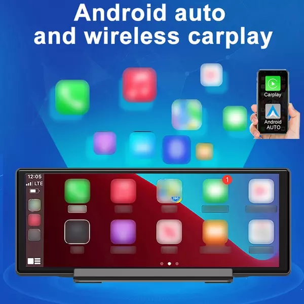 10,26 hüvelykes, kétkamerás autós DVR Android 10.0 GPS-navigációs vezetésrögzítés