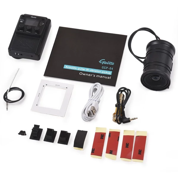 GUITTO GGP-04 akusztikus gitár IR vibrációs hangszedő LCD kijelzővel
