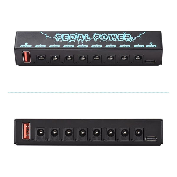 Gitár effektor pedál tápegység 8 leválasztott DC kimenet, leválasztott táp