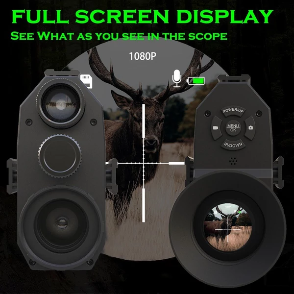 1080P digitális éjjellátó monokuláris infravörös távcső 940 nm-es infravörös zseblámpával