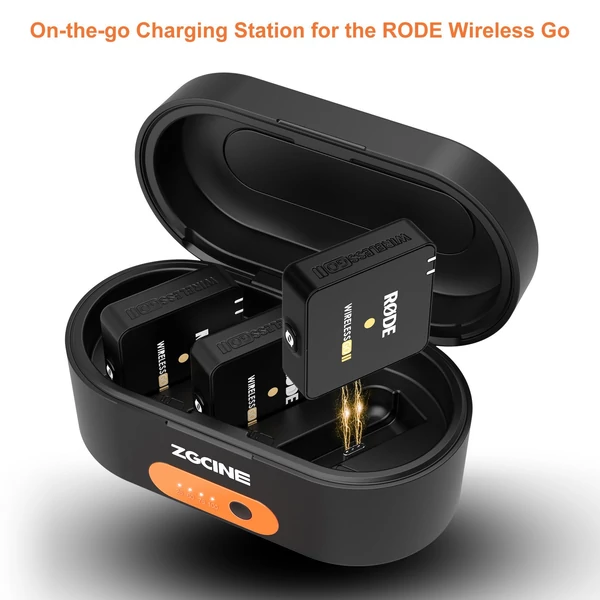 ZGCINE ZG-R30 töltőtok doboz Rode Wireless GO I II mikrofonhoz 3400 mAh akkumulátorral