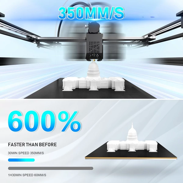 TWOTREES SP-5 V3 3D nyomtató 350mm/s sebességű nyomtatás 300x300x300mm méret