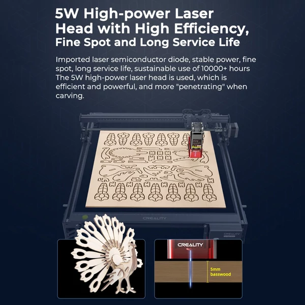 Creality Ender-3 S1 CV-lézer modul 24V 5W lézerfej