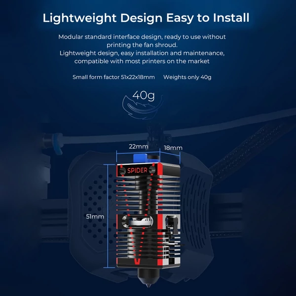 Creality 3D nyomtató-tartozék Spider Speedy Kerámia Hotend Gyorsan felmelegszik