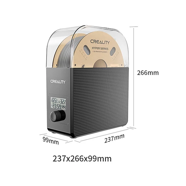 Creality Filament Dryer Box 2.0 360°-os forrólevegős fűtés, 1,75 mm-es és 2,85 mm-es szálak PLA/ABS/ASA/PETG/TPU/PP/PC/PA szálakhoz