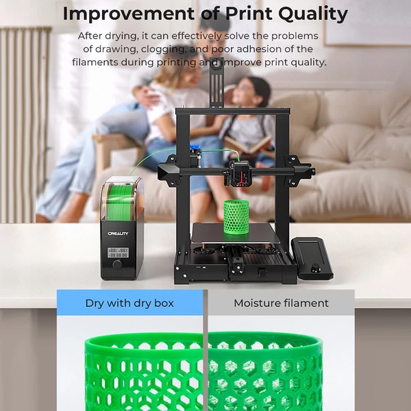 Creality Filament Dryer Box 2.0 360°-os forrólevegős fűtés, 1,75 mm-es és 2,85 mm-es szálak PLA/ABS/ASA/PETG/TPU/PP/PC/PA szálakhoz