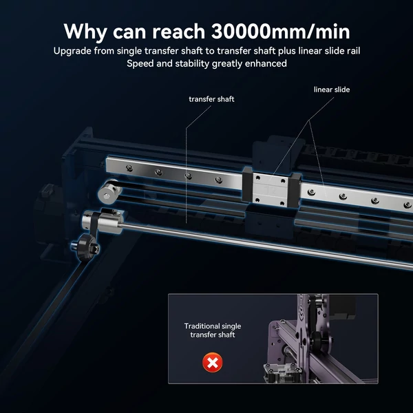 Atomstack S40 Pro 40 W lézergravírozó kettős levegő segédszivattyúval és forgóhengerrel és 400x400 mm-es méhsejt munkaasztallal