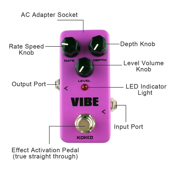 KOKKO FUV2 Guitar Mini effekt pedál hangulat Forgó kürt effektor szimulációja