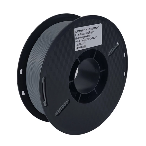 KINGROON 3D nyomtató PLA filament 1 kg 1,75 mm Kiváló minőségű 3D nyomtatási anyag Lebomló környezetbarát műanyag Méretpontosság +/-0,02 mm (2 tekercs szürke + 2 tekercs átlátszó)
