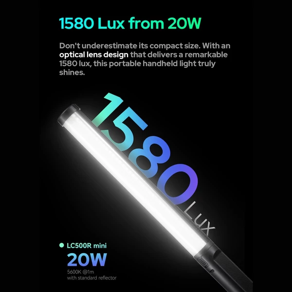 GODOX MINI LC500 20W kézi fényképező lámpa - Fekete