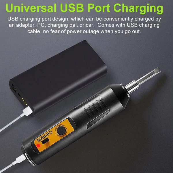 Nagy pontosságú elektromos csavarhúzó és javítószerszám készlet USB töltés mobiltelefonokhoz számítógépekhez háztartási gépekhez – egyszerű konfiguráció
